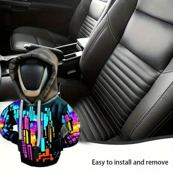 Gothic Punk Pattern Hooded Sweatshirt Gear Shift Cover (SKU #3059) - Picture 2 of 6